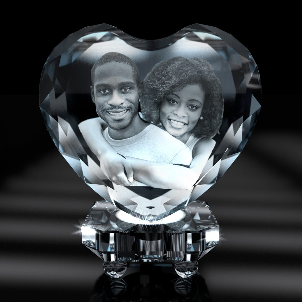 3D Crystal Hearts